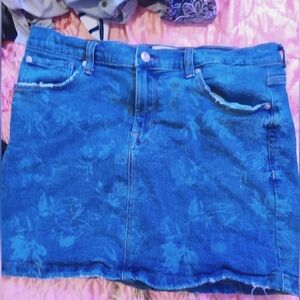 Slightly distressed denim Jean skirt